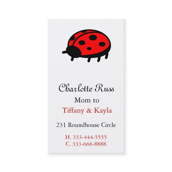 Ladybug Mommy Card