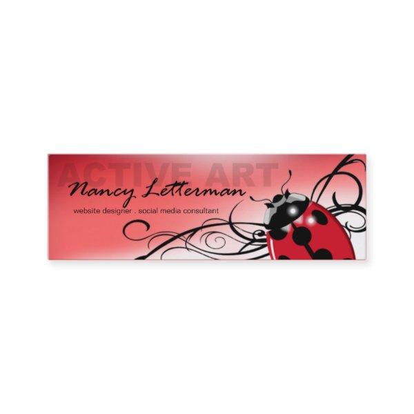 Ladybug Profile Card Template (red)