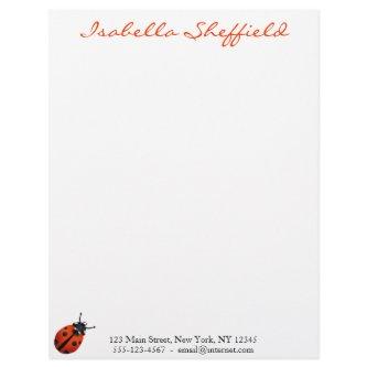 Ladybugs Letterhead