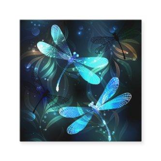 Lake Glowing Dragonflies Calling Card