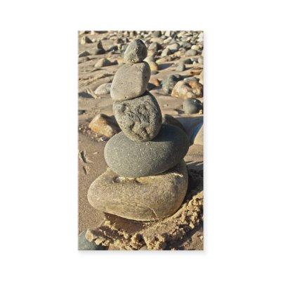 Lake Michigan Beach Rocks Stacked