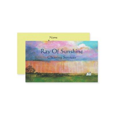 Landscape Art Painting Rainstorm Tiny Farm House