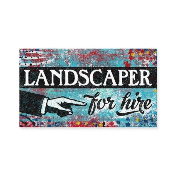 Landscaper For Hire  - Blue Red