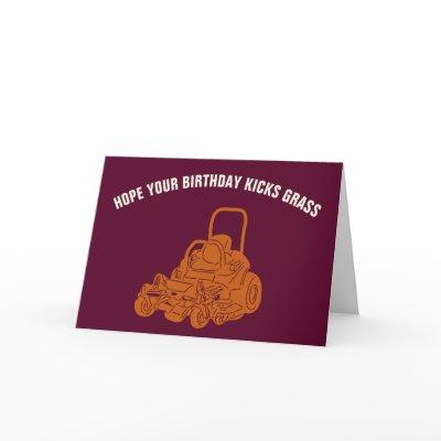 Landscapers Funny Lawn Mower Birthday Card