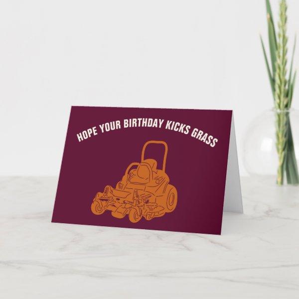 Landscapers Funny Lawn Mower Birthday Card