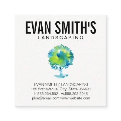 Landscaping Architecture | Watercolor Tree Square