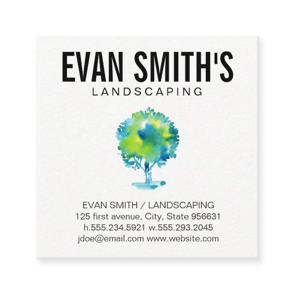 Landscaping Architecture | Watercolor Tree Square