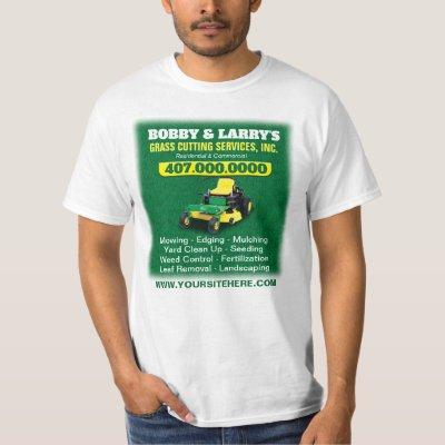 Landscaping Lawn Care Grass Cutting Template Dri T-Shirt