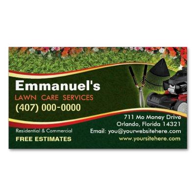 Landscaping Lawn Care Mower Template  Magnet