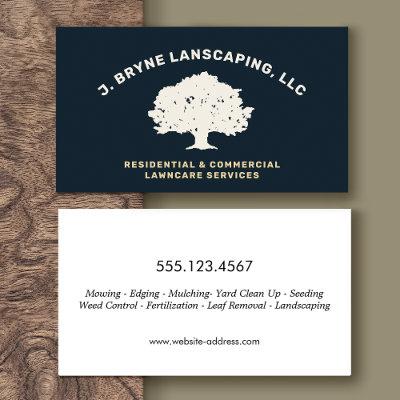 Landscaping lawn Care Tree Logo