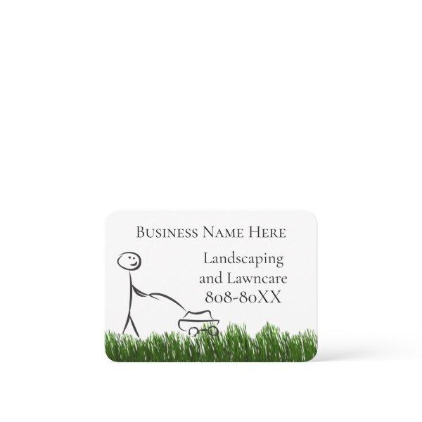 Landscaping Lawn Mower and Grass Illustration