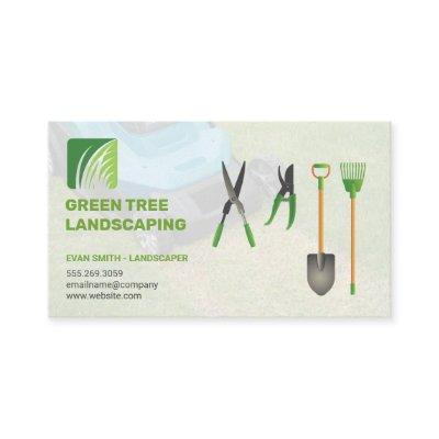 Landscaping Logo | Garden Tools | Lawnmower