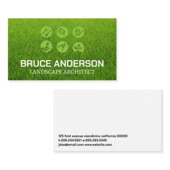 Landscaping Tools Icons | Grass Background