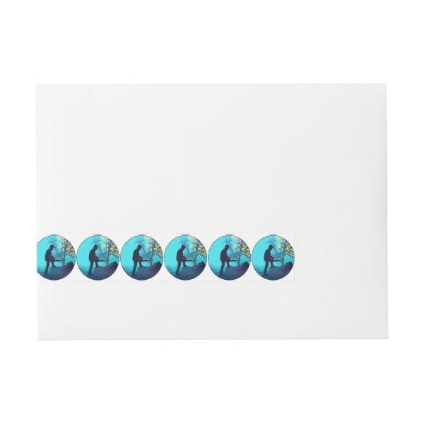 Landscaping Worker Wrap Around Address Label