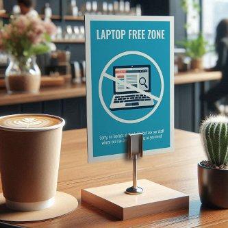 Laptop-Free Zone Table Card