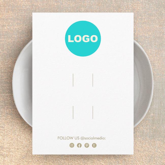 Large Add Logo Two Hair Clip Accessory Display Enclosure Card