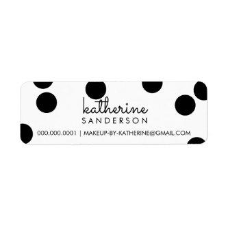 LARGE CONFETTI SPOT modern bold black and white Label