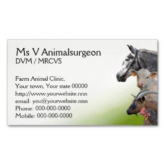 Large farm animals vet  magnet