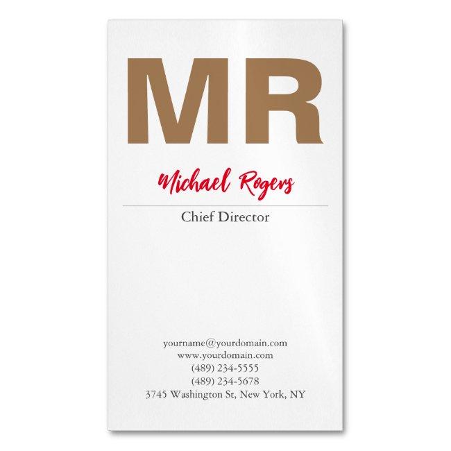 Large Modern Monogram Professional Magnet