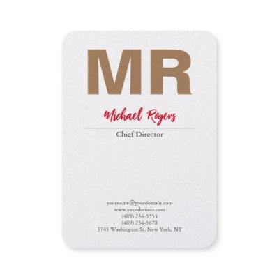 Large Modern Monogram Professional Premium Pearl