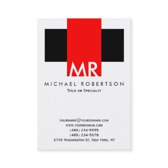 Large Monogram Black White Red Clean