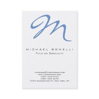 Large Monogram Blue Calligraphy