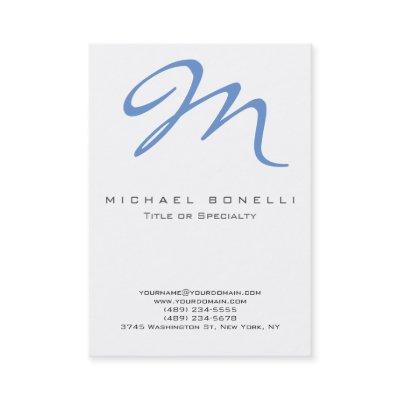 Large Monogram Blue Calligraphy