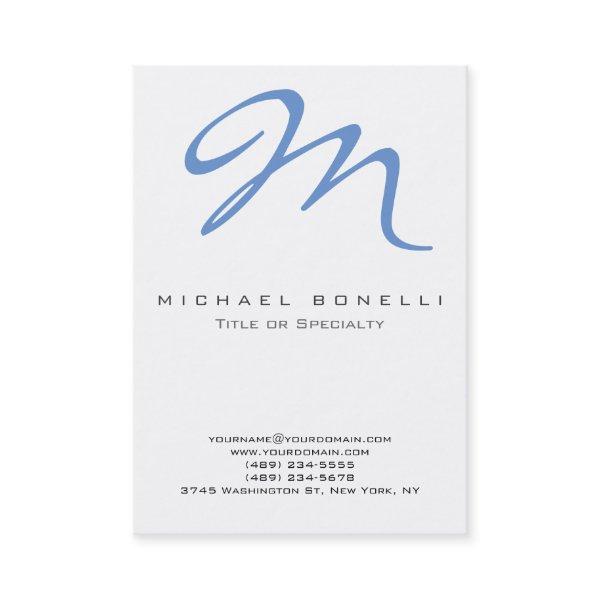 Large Monogram Blue Calligraphy