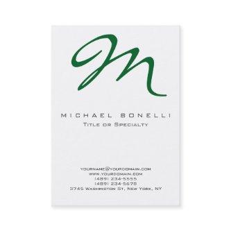 Large Monogram Green Calligraphy