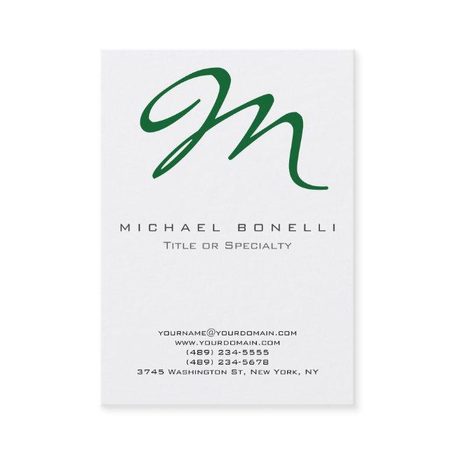 Large Monogram Green Calligraphy