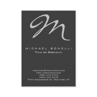 Large Monogram Grey Calligraphy