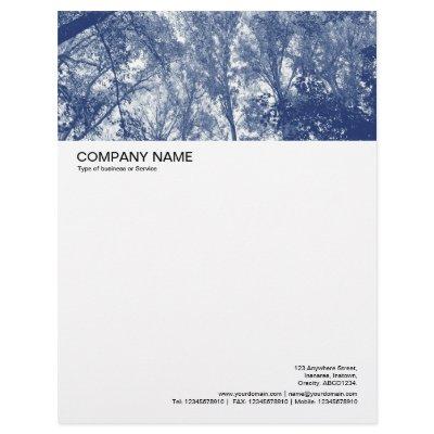 Large Picture Header - Blue Autumn - Cyanotype Letterhead