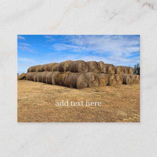 Large rolls of hay bales