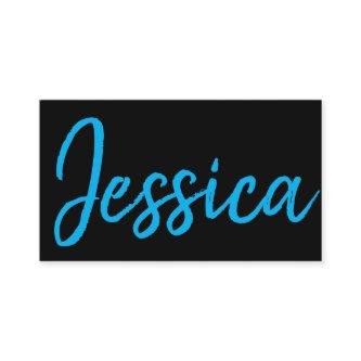 Large Script Blue