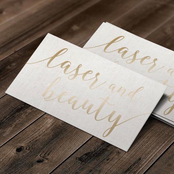 Laser & Beauty Esthetician Elegant Gold Script