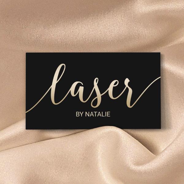 Laser Hair Removal Esthetician Gold Typography