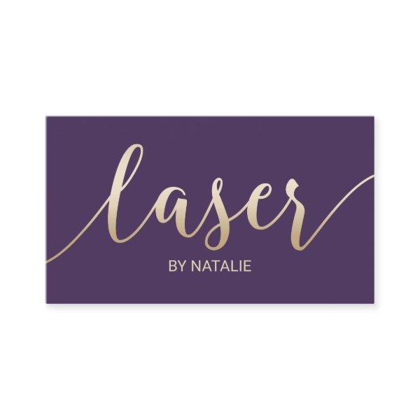 Laser Hair Removal Esthetician Purple & Gold