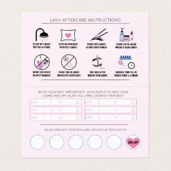 Lash Aftercare Instructions & Appointment Reminder