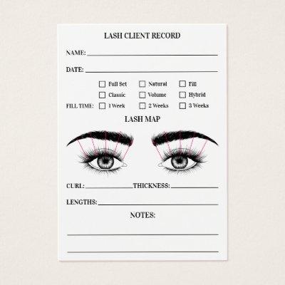 Lash client record eyelash extensions modern white