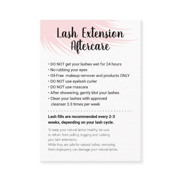 Lash extension aftercare instructions appointment