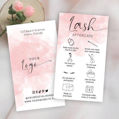 Lash Extensions Aftercare Blush Watercolor Salon