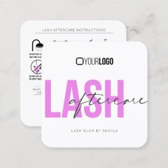 Lash Extensions Aftercare Instructions Fuchsia Square