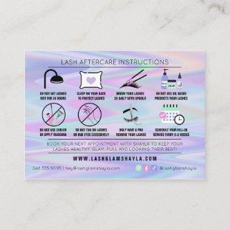Lash Extensions Aftercare Instructions Holographic