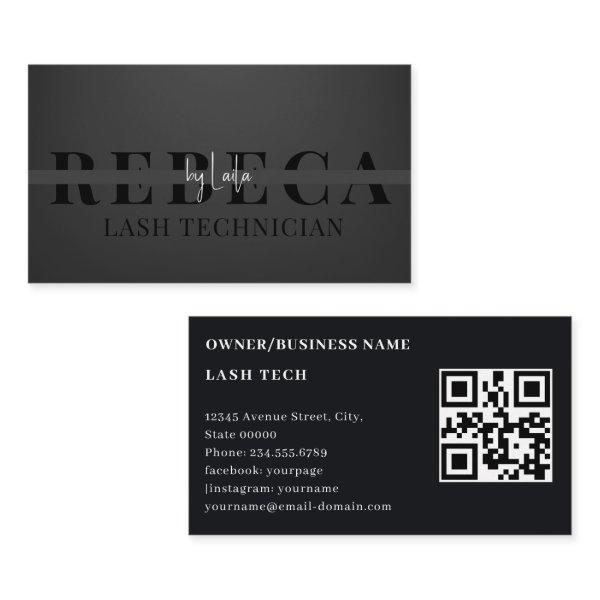 Lash Tech Salon Photo Black Luxury QR Code