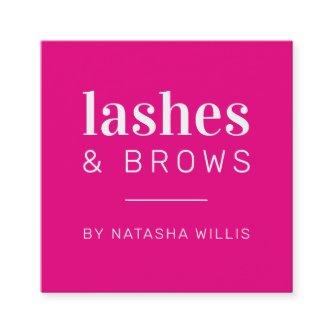 LASHES AND BROWS modern minimalist hollywood pink Square