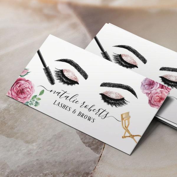 Lashes Brows Makeup Artist Elegant Floral Eyelash