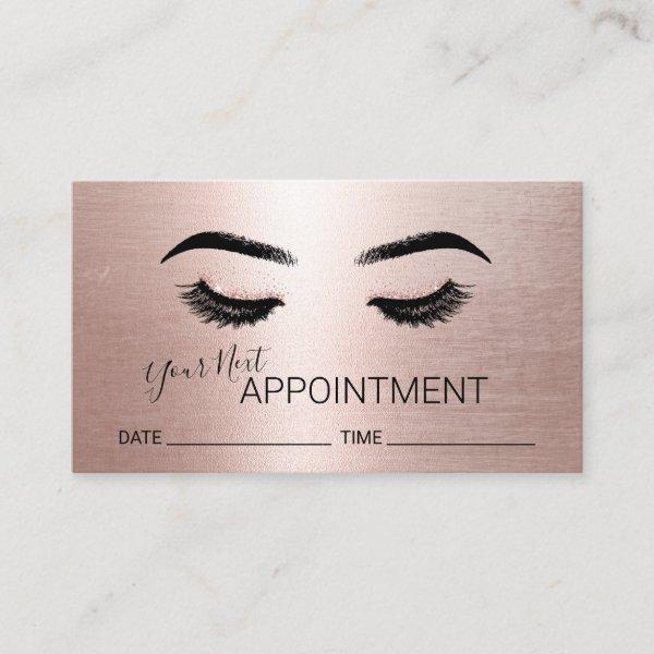 Lashes Brows Makeup Rose Gold Salon Appointment
