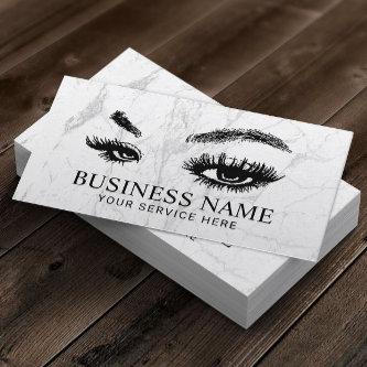 Lashes & Brows White Marble Makeup Artist