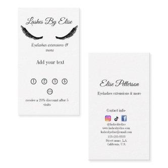 lashes by add name contact info 20% off loyalty ca