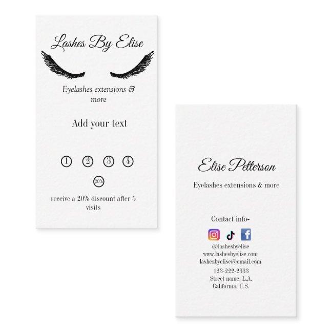 lashes by add name contact info 20% off loyalty ca